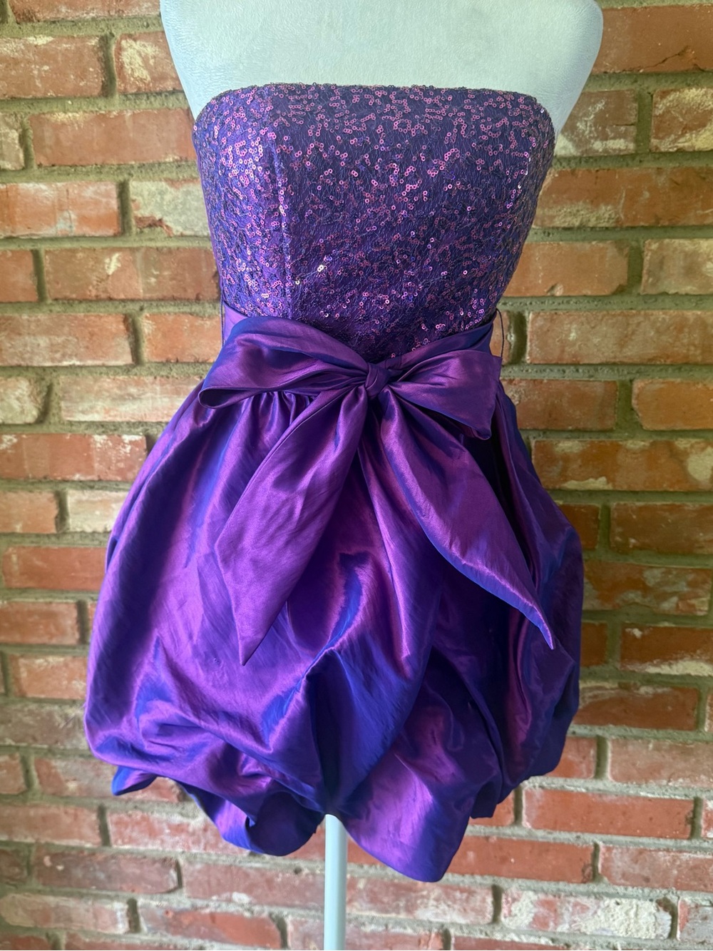 Y2k Purple Party Bubble Dress